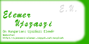 elemer ujszaszi business card
