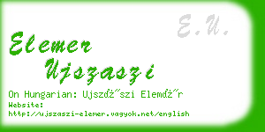 elemer ujszaszi business card